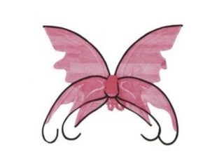 Wmu Wings Butterfly Pink With Black Trim