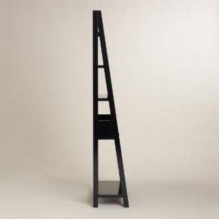 Black Lacquer Josephine Bookcase with Work Surface