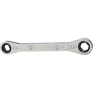 Proto 6 Point Ratcheting Box Wrench, 3/8 in x 7/16 in Opening