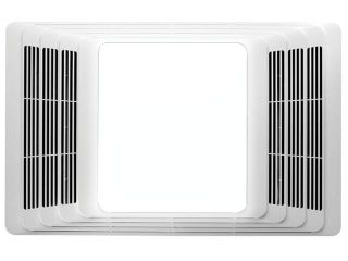 Broan 658 Bathroom Fan with Heater White Plastic Grille 70 CFM