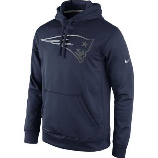 Nike New England Patriots Navy Blue Reflective Pack Performance Hoodie