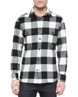 Belstaff Wilsden Check Print Flannel Shirt, Hallet Jersey Graphic Short Sleeve Tee & Harpton Raw Stretch Moto Jeans