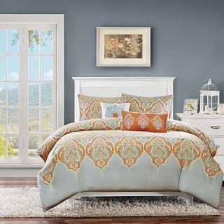 Madison Park Nisha Orange Comforter Set   Twin   7903349