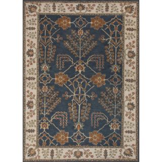 Poeme Blue/Ivory Arts and Craft Rug by Jaipur Rugs