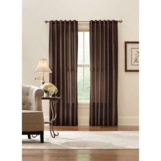 Home Decorators Collection Brown Faux Silk Lined Back Tab Curtain   52 in. W x 84 in. L fauxsilk 200 400