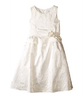 Us Angels Floral Brocade Ballerina Length Dress (Little Kids) Ivory