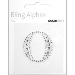 Bling Alphas Self Adhesive Rhinestone Letter 1.375" Silver Crystal   O