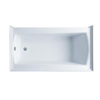 Aquatic Cooper 32 5 ft. Left Drain Acrylic Soaking Tub in White 826541811369