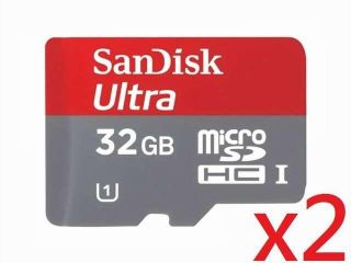 WholeSale 2 x 32 GB 32G Ultra Micro SDHC SD UHS I Memory Card 30 MBps Class 10 C10  with retail package with Adapter for sandisk  +mini M2 USB reader