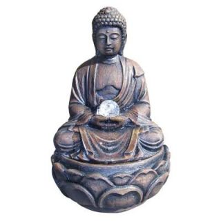 ORE International 12 in. Buddha Fountain with Crystal RD WXF00342B