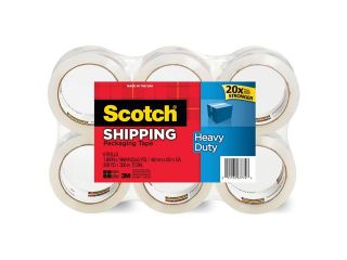Scotch   3500 Shipping Packaging Tape, 1.88" x 54.6YD   6 Rolls