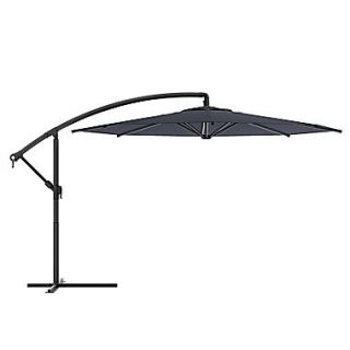 CorLiving™ Tilting 3m Offset Patio Umbrella, Black Polyester