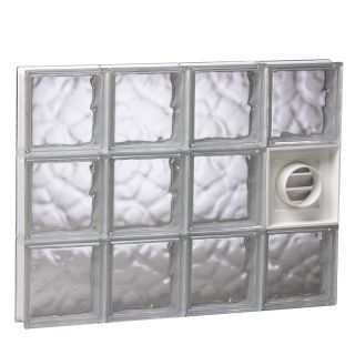 REDI2SET Wavy Glass Pattern Frameless Replacement Glass Block Window (Rough Opening 38 in x 20 in; Actual 36.75 in x 19.25 in)