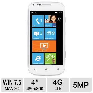 Samsung Focus 2 I667 Unlocked Cellphone   Windows 7.5 Mango OS, 4G LTE, 4 Touchscreen, 8GB Memory, Multitouch, Micro USB, 5MP Camera, Built in WiFi, Bluetooth, FM Radio, A GPS Support, White
