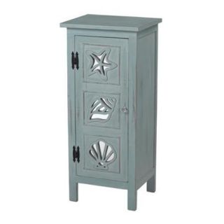 Distressed Vintage Sea Green Finish and Mirrored Accent Chest