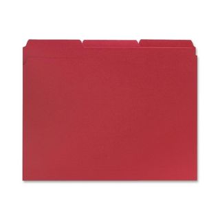 Sparco 1/3 Cut Red Colored Letter Size File Folders (Box of 100