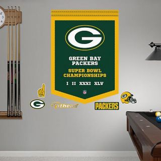 Officially Licensed NFL Super Bowl Banner Wall Decals by Fathead   Packers   7601111