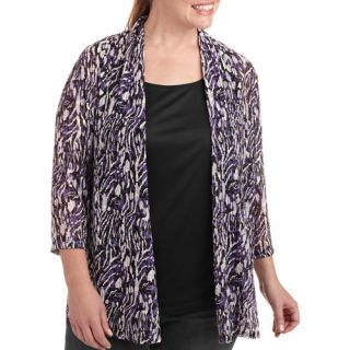 White Stag Women's Plus Size 2 Fer with Printed Cardigan