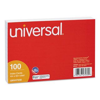 Universal Assorted Index Cards (8 Packs of 100)   17218409  