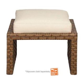 Hampton Bay Tobago Patio Ottoman with Cushion Insert (Slipcovers Sold Separately) 151 101 OT NF
