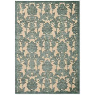 Nourison Graphic Illusions Teal 5 ft. 3 in. x 7 ft. 5 in. Area Rug 135155