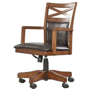 Burkesville Home Office Desk Chair (Set of 1)   Medium Brown