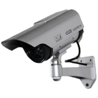 COP Security Solar Powered Fake Dummy Security Camera   Silver 15 CDM18