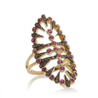 Rarities Fine Jewelry with Carol Brodie 0.89ct Champagne Diamond and Pink Sapp   7888369