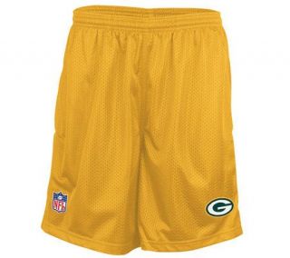 NFL Green Bay Packers Coaches Mesh Shorts   Gold —