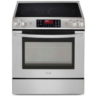 LG Electronics 5.4 cu. ft. Slide In Electric Range with Self  Cleaning Convection Oven in Stainless Steel LSE3090ST