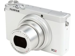 FUJIFILM XQ2 White 12.0 MP 4X Optical Zoom 25mm Wide Angle Digital Camera HDTV Output