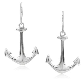 Journee Collection Sterling silver Anchor Dangle Earrings with Hook