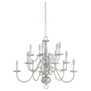 Sea Gull Lighting Traditional 15 Light Brushed Nickel Multi Tier Chandelier DISCONTINUED 3414 962