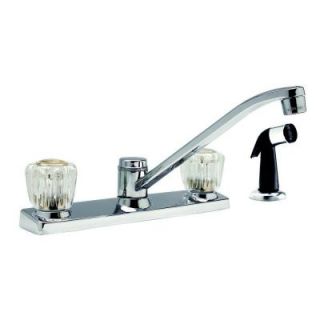 Design House Millbridge 2 Handle Side Sprayer Kitchen Faucet in Polished Chrome DISCONTINUED 529040