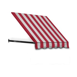 Awntech 76.5 in Wide x 36 in Projection Red/White Stripe Open Slope Window/Door Awning
