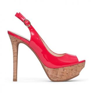 Jessica Simpson "Tacey" Patent Peep Toe Platform Heels   7929476