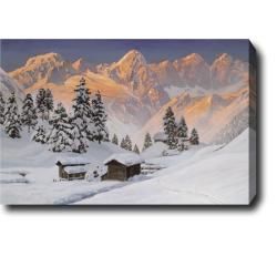 Snow Mountain Oil Canvas Art   14303201   Shopping