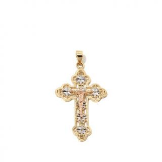Michael Anthony Jewelry® 14K Gold 3 Tone Crucifix Cross Pendant   8098118