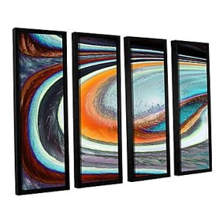 ArtWall Currents 4 Piece Canvas Set 36 x 48 Floater Framed (0uhl155d3648f)
