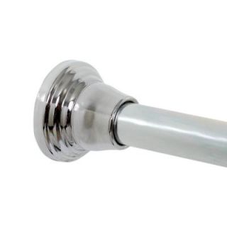 Zenna Home NeverRust 43 in.   72 in. Aluminum Adjustable Shower Rod in Chrome 661ALSS