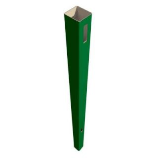 Veranda Pro Series 5 in. x 5 in. x 8 1/2 ft. Green Vinyl Anaheim Routed Fence End Post 153592