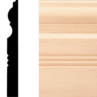 in. x 6 1/2 in. x 8 ft. Hardwood Victorian Base Moulding