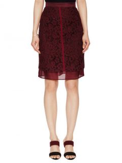 Lace Pencil Skirt by J.Mendel