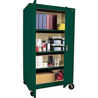 Sandusky Large Mobile Storage Cabinet, 60H x 36W x 24D, Green