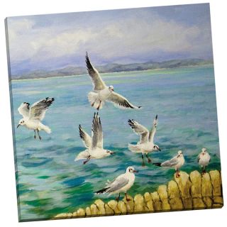 Portfolio Canvas Decor Seagull Flight square Sandra Francis 24 inch