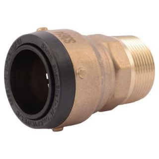 SharkBite 1 1/4 in. Brass Push to Connect x Male Pipe Thread Adapter SB113532M