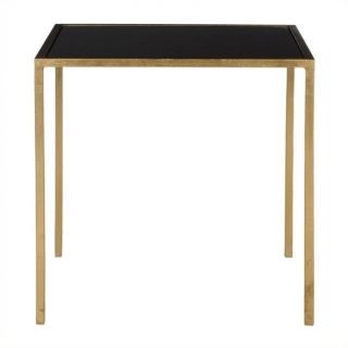 Safavieh Kiley Iron and Glass Accent Table in Gold and Black   FOX2525B