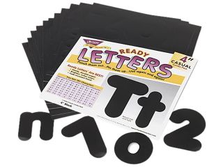 TREND T79901 Ready Letters Casual Combo Set, Black, 4"h, 182/Set