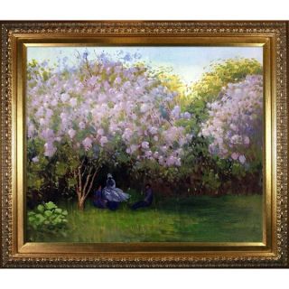 Claude Monet Resting Under the Lilacs Hand Painted Framed Canvas Art