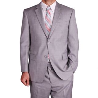 Mens Light Grey Wool 2 button Suit